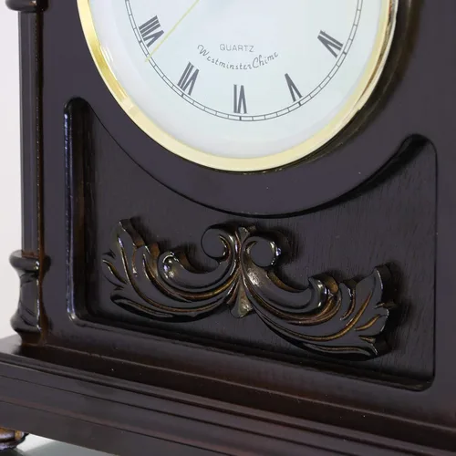 Vista 2 de Bedford Clock Collection Reloj de repisa de madera con campanillas