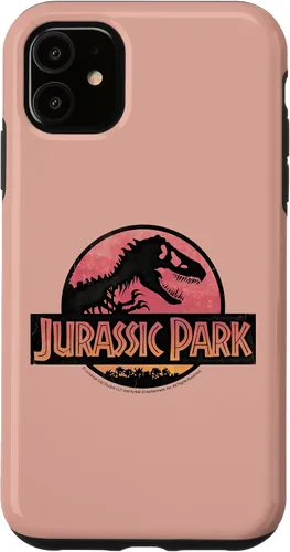 Vista 8 de Funda con logotipo degradado rosa para iPhone 16 Jurassic Park