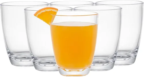 Vista 11 de KLIFA - ETON- Juego de 8 vasos acrílicos de 15.2 y 20.8 onzas, sin BPA, apilables, aptos para lavavajillas, transparentes Claro