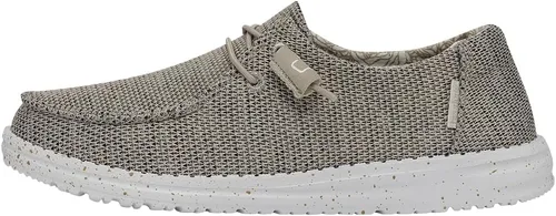 Vista 73 de Hey Dude Wendy Chambray - Zapatos para mujer, mocasines con cordones para mujer, cómodos y ligeros Aurora Blanco 2