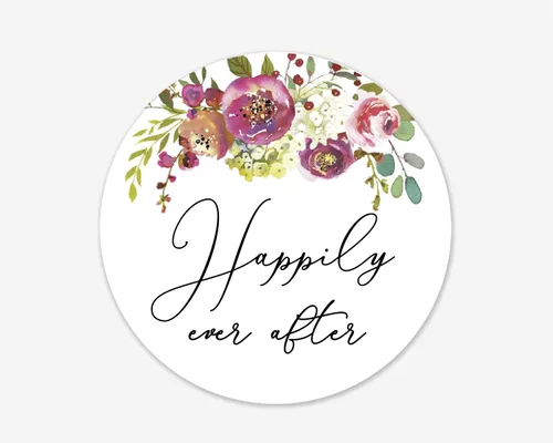 Vista 8 de Pegatinas de boda con texto en inglés "Cheers", para fiestas de compromiso, bodas y despedidas de soltera (#379-013)