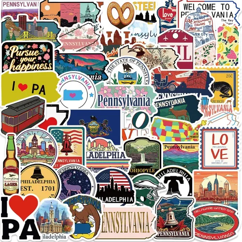 Vista 19 de Aurora Stickers 50Pcs Polar Lights Waterproof Vinyl Decals