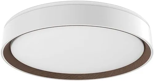 Vista 2 de Kuzco Lighting FM43916-WH/WT Essex - LED de montaje empotrado, blanco/nogal