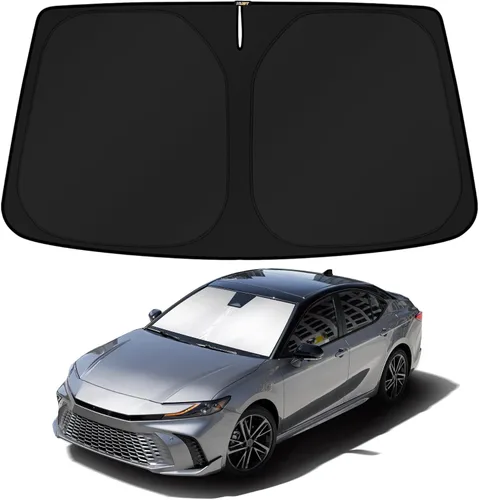 Vista 253 de KUST - Parasol plegable para parabrisas para BMW X1 E84, accesorios 2011 2012 2013 2014 2015, protector de visera de sol ajustable que bloquea