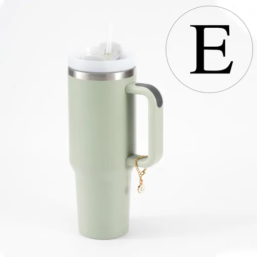 Vista 4 de Accesorios de dije de letra para taza Stanley, dije de mango de letra de identificación de acero inoxidable, dije de letra de mango de taza de agua