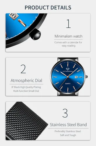 Vista 9 de Reloj de pulsera para hombre, de lujo, con diamantes de lujo, con calendario, vestido de negocios, reloj brillante para hombre, de cuarzo
