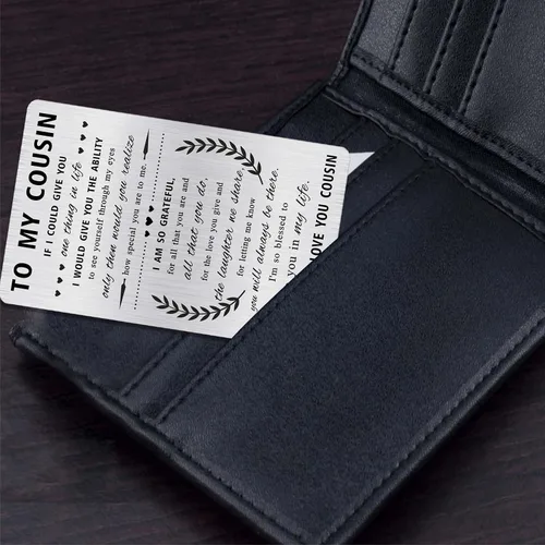 Vista 5 de Alotozo Regalos para primos agradecidos, tarjetas grabadas para mi primo, regalo de Navidad para primos