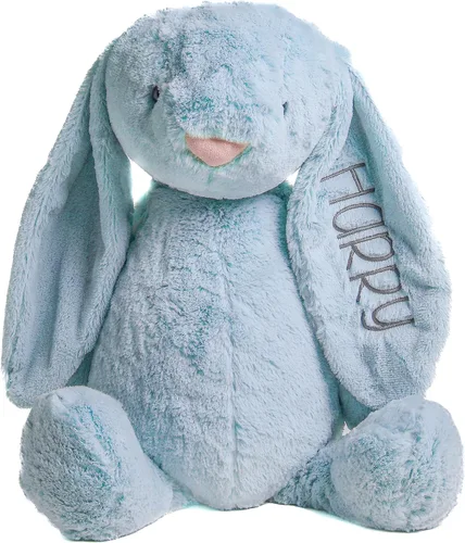 Vista 13 de Conejo de peluche súper suave personalizado - Juguetes de animal de peluche para niños - Regalo personalizado con nombre bordado en la oreja