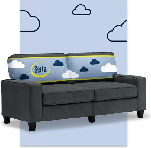 Vista 39 de Serta Palisades Sofás Tapizados para Sala, Sofá de Diseño Moderno, Tela, Beige