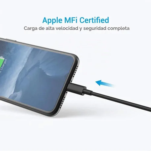 Vista 5 de Cable Lightning con certificación MFi, cargador para iPhone, paquete de 3 cables de carga Lightning a USB A de 3 pies compatible con iPhone 14, 13