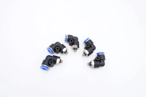 Vista 27 de Accesorio de Conexión por Empuje 1/2" Tubo OD x 1/2" Rosca Macho NPT, Codo Neumático Macho para Línea de Aire y Agua de 90 Grados con Giratorio