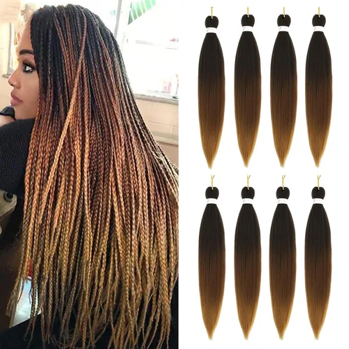 Vista 19 de Firstcyh Hair Cabello trenzado preestirado de 12 pulgadas, cabello trenzado 1B para mujeres negras, 8 paquetes de cabello trenzado bohemio