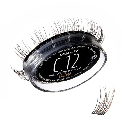 Vista 20 de Lashify Curl - Extensiones de pestañas Gossamer DIY de 0.394 pulgadas, color negro, pestañas postizas fáciles para un aspecto natural