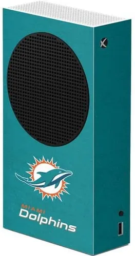 Vista 14 de Skinit Decal Gaming Skin Compatible with Xbox Series S Console - Officially Licensed NFL Miami Dolphins Black & White Design
