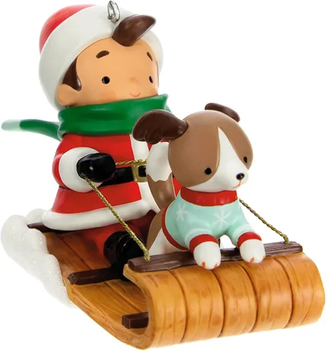Vista 11 de Adorno navideño Hallmark Keepsake 2025, Papá Noel joven, regalos de colección de Papá Noel