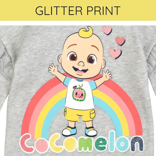 Vista 6 de CoComelon JJ - Conjunto de sudadera y pantalones de forro polar para niñas pequeñas