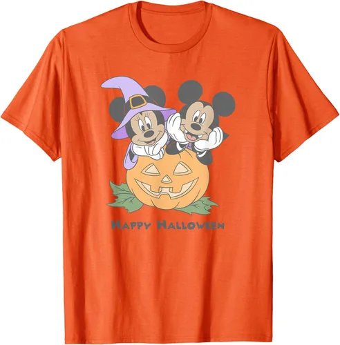 Vista 56 de Disney Mickey and Friends Halloween Pumpkin Mickey & Minnie Camiseta Blanco