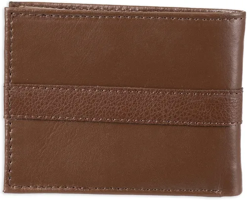 Vista 3 de Tommy Hilfiger Cartera de cuero genuino para hombre con múltiples ranuras para tarjetas