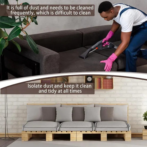 Vista 5 de Geetery Fundas de Cojín de Asiento de Sofá de Plástico PVC Impermeables Fundas de Sofá Muebles Funda de Asiento de Sofá para Proteger Contra