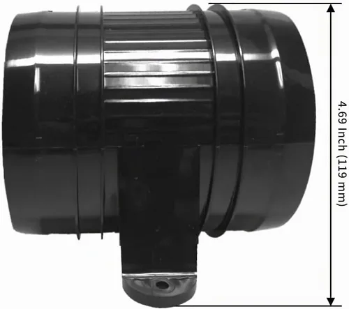 Vista 3 de Pactrade Marine Turbo - Ventilador en línea – Ventilador en línea de 4 pulgadas (negro/blanco) – 200 CFM, 12 V CC – Compacto e impermeable soplador