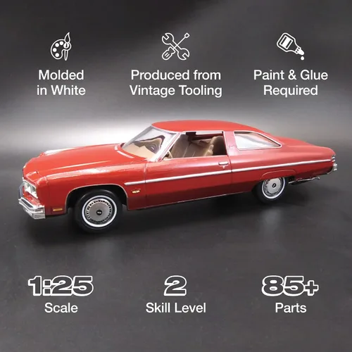 Vista 2 de MPC 1976 Chevy Caprice w/Trailer 2T Kit de modelo a escala 1:25