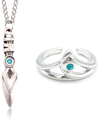 Vista 5 de Game Cosplay Kunai - Collar con dije de cuchillo punk unisex