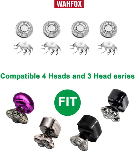 Vista 2 de 4 cuchillas de repuesto para afeitadora de calavera Pitbull, cuchillas de repuesto para Carver Pitbull Gold PRO/Platinum PRO/Silver PRO Pitbull Gold