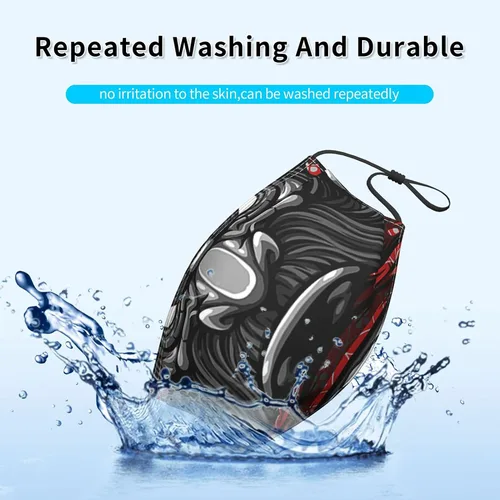 Vista 7 de 6 máscaras de moda lavables con aretes ajustables, bandana reutilizable, pasamontañas, universal para hombres y mujeres