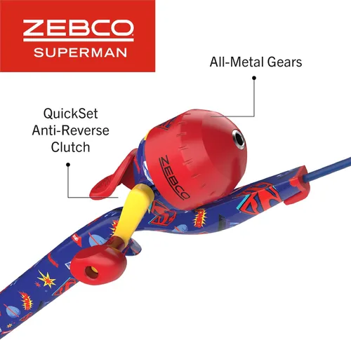 Vista 4 de Zebco Youth Floating Spincast Reel and Fishing Rod Combo, Pre-Spooled with 6-Pound Cajun Line