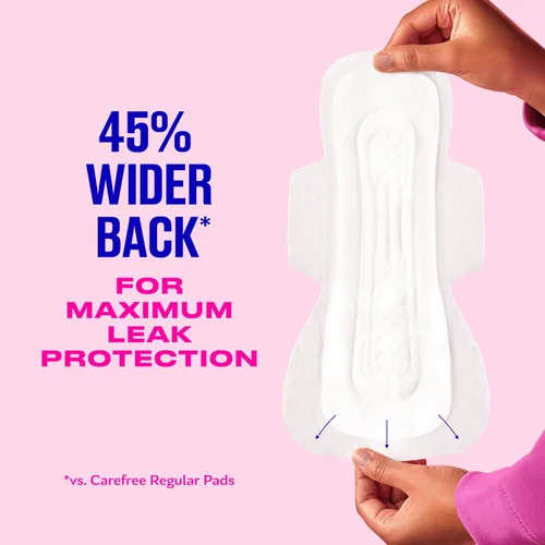 Vista 7 de Carefree Toallitas ultradelgadas para mujeres, toallitas regulares con alas, 28 unidades Toallitas Carefree, cuidado femenino, toallitas