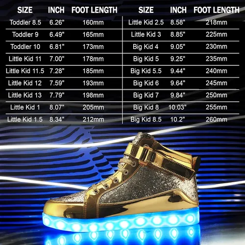 Vista 6 de IGxx Zapatos con luz LED para niños, tenis de alta calidad, zapatos con luces para niños, carga USB, entrenadores luminosos intermitentes