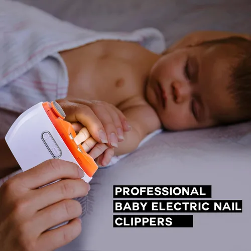 Vista 3 de Cortaúñas eléctrico, 3 en 1, recortador de uñas eléctrico y pulidor con luz LED y almacenamiento de clips, recargable por USB, lima de uñas