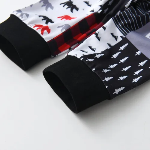 Vista 41 de Conjunto de 3 piezas de ropa de bebé recién nacido con estampado de manga larga + pantalones + sombrero