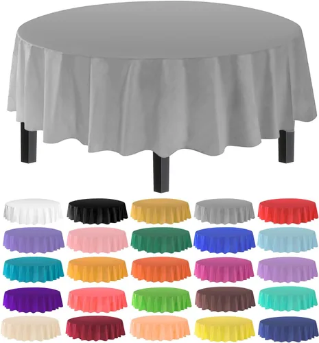 Vista 31 de allgala Juego de 12 manteles de plástico premium para mesa, desechables - 54 x 108 pulgadas - Impermeable, resistente a manchas, fácil de limpiar