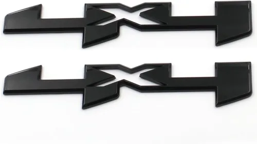 Vista 7 de Yoaoo 2Pack Placa de identificación de puerta OEM 4 x 4 Emblema 4x4 3D Compatible con Silverado Sierra 1500 2500Hd 3500Hd Negro Mate