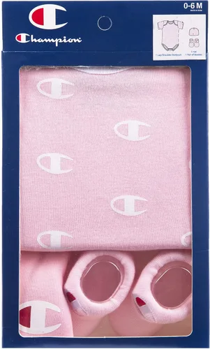 Vista 7 de Champion El juego unisex de 3 piezas incluye un traje de cuerpo para bebé, un babero o sombrero y un par de botines en colores y tamaño 0.0-19.7 ft