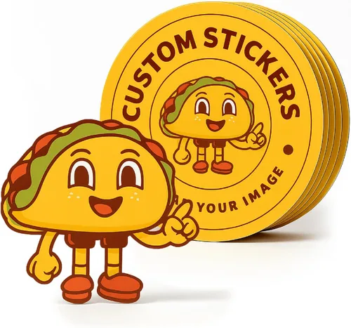 Vista 11 de Calcomanías personalizadas a granel Sube tu logotipo 20-1000 Tamaños de 2 a 12 pulgadas Adhesivo impermeable personalizado Calcomanías