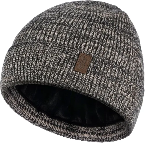 Vista 7 de Wmcaps – Gorro de invierno para hombre y mujer, gorro de punto suave y cálido con forro vellón Verde militar