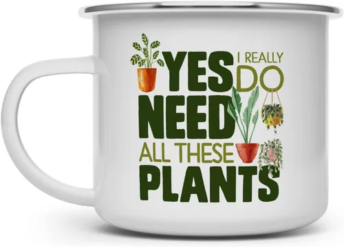 Vista 6 de Plant Lover - Taza de café con diseño de fogata, taza de té para campamento de plantas de interior, regalo de pulgar verde Gardner, Yes I Really Do