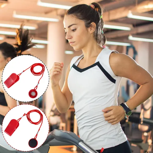 Vista 5 de lasuroa 2pcs Treadmill Magnet Safety Keys, 2 Styles Treadmill Magnetic Key Replacement Round Universal Running Machine Emergency Stop Safety Switch