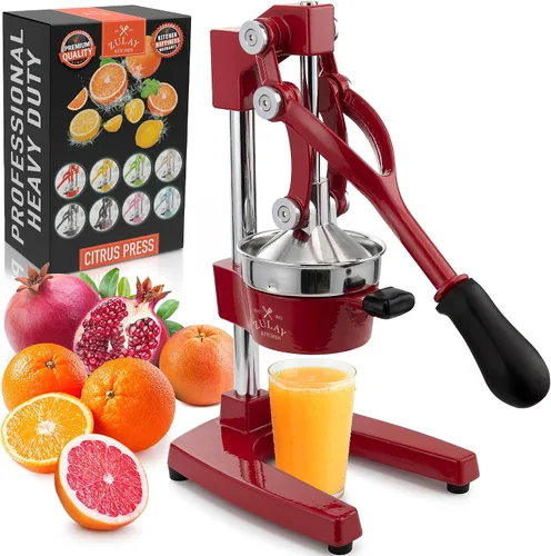 Vista 38 de Zulay Kitchen Exprimidor de hierro fundido, exprimidor de naranja resistente con coladores desmontables para una fácil limpieza, prensa de cítricos