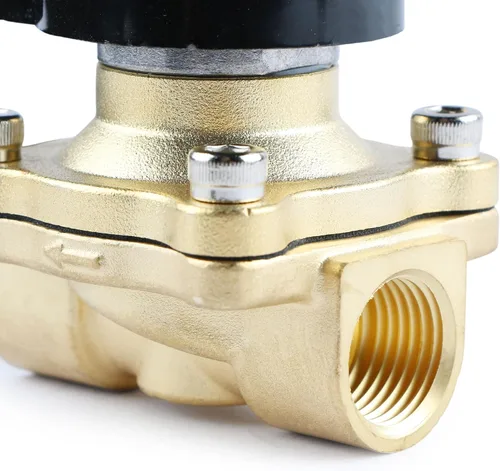 Vista 5 de U.S. Solid 1/2" válvula electromagnética eléctrica de latón subacuática 110V CA normalmente cerrada VITON IP67 aire no potable aceite de agua