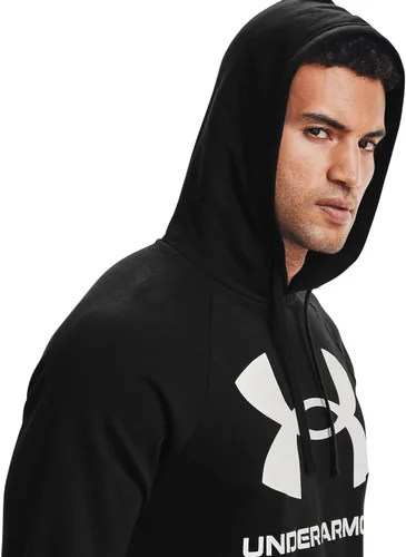 Vista 3 de Under Armour Rival - Sudadera con capucha para hombre, con logotipo grande Rival Fleece