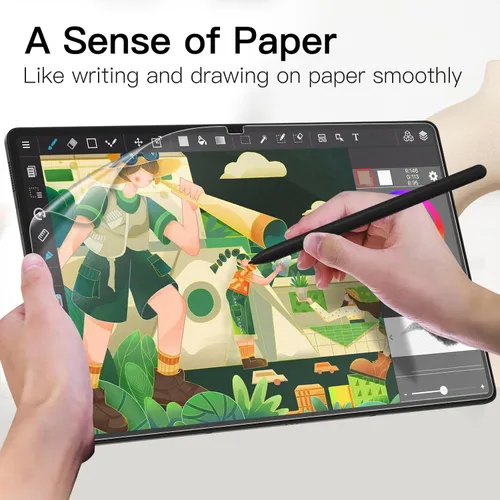 Vista 3 de JETech Protector de pantalla de papel para Samsung Galaxy Tab S10 Ultra/Tab S9 Ultra de 14.6 pulgadas, antirreflejo, película de PET mate