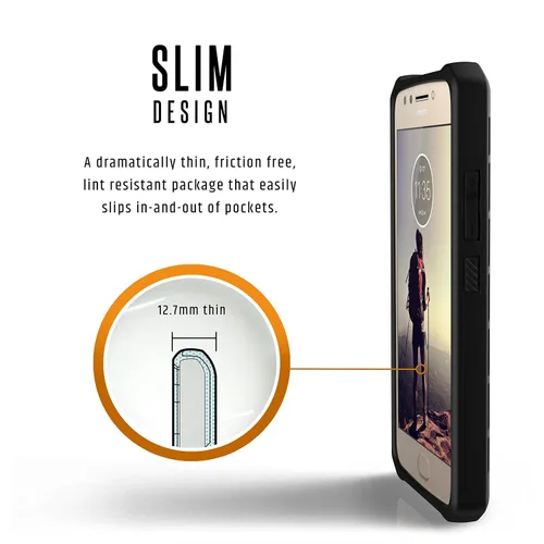 Vista 4 de UAG Motorola Moto E4 Outback - Funda para teléfono resistente a caídas militares [negra]