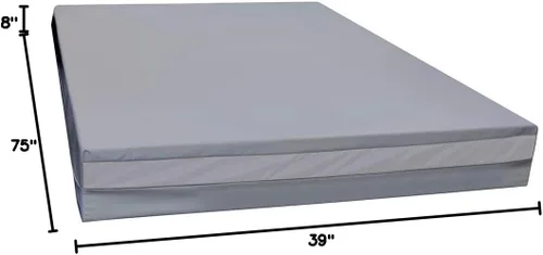 Vista 2 de NAMC Advanced Care - Colchón terapéutico de espuma viscoelástica de gel resistente a fluidos, tamaño individual
