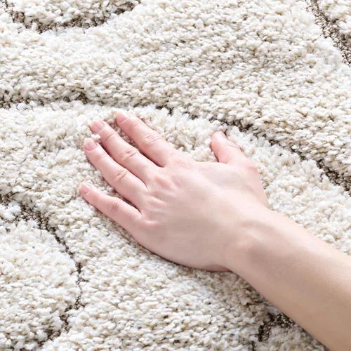 Vista 56 de SAFAVIEH Florida Shag Collection - Alfombra decorativa, 2 x 3 pies, color crema y beige, diseño de volutas, no desprende pelusa y fácil de limpiar
