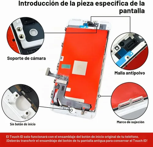 Vista 2 de EFAITHFIX para iPhone 7 Plus, reemplazo de pantalla LCD blanca de 5.5 pulgadas, montaje de marco, pantalla LCD, pantalla táctil 3D, digitalizador