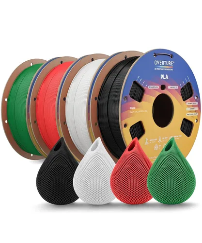 Vista 65 de OVERTURE Paquete de 10 filamentos PLA de 0.069 lbs (0.069 in), filamento de impresora 3D de herido ordenado, paquete de 10 bobinas de 2.2 libras