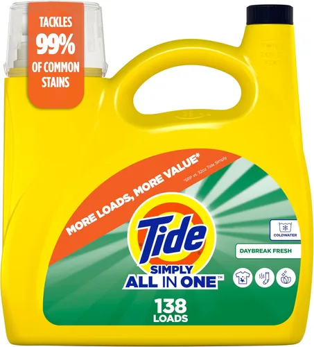 Vista 12 de Tide Simply All-In-One, detergente líquido para ropa sucia con aroma a flor de saúco, 89 cargas, 117 onzas líquidas